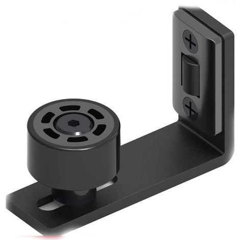 Lntyq 1PCS Ajustable Guide de Plancher Noir Guide Inférieur Pour Porte en Bois Coulissante Mur/porte