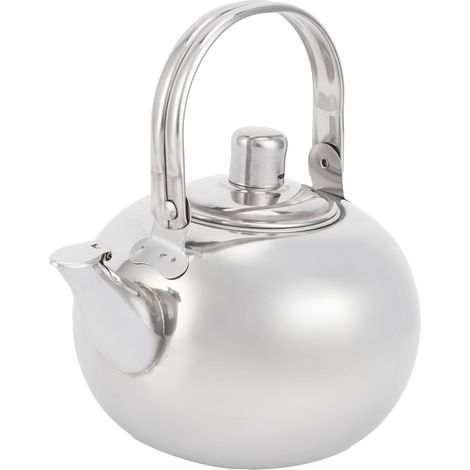 Wasserkocher aus Edelstahl 304 mit Filter, flacher Boden, für Induktionskochfelder geeignet, silberfarben, 16 cm, 1,2 l (1/5)
