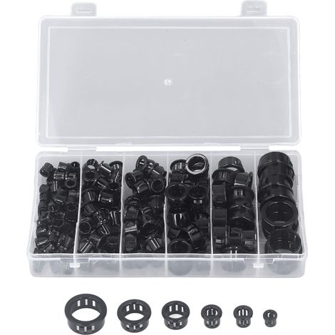 Protecteur d'œillets de câble à pression, 160 pièces, en Nylon et plastique, 5/16 pouces, 3/8 pouces, 1/2 pouces, 5/8 pouces, 3/4 pouces, 1 pouces (1/5)
