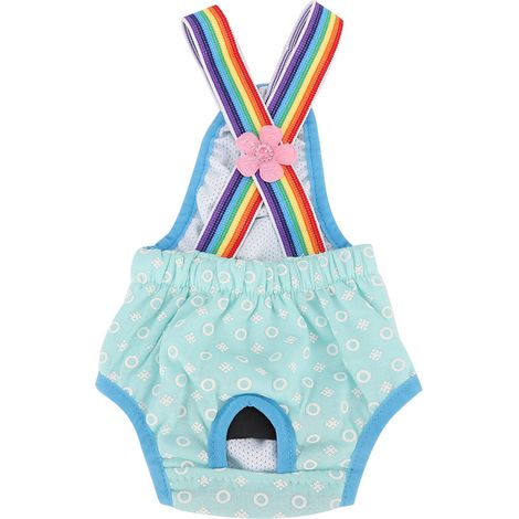 Culotte Hygiénique Pour Chien Femelle - Sous-Vêtement Menstruel Respirant Avec Bretelles Élastiques - Protection Contre Les Fuites Et Le Harcèlement - Taille M (1/5)