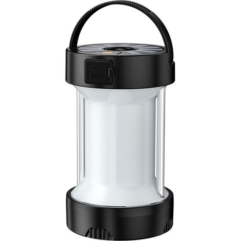 Vtizikl Lampe de tente pliable lampe de poche étanche camping en plein air pêche lumière lanternes portables (noir) (1/4)