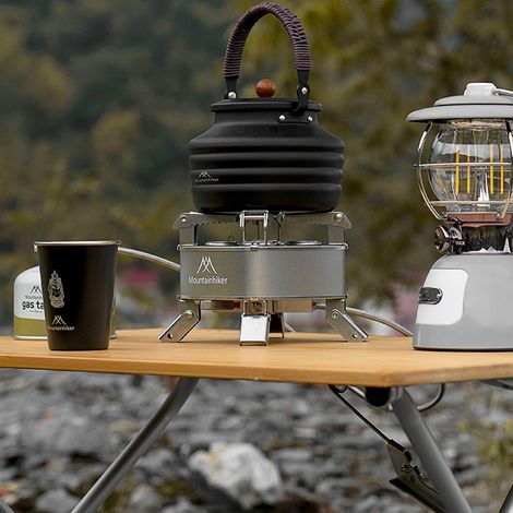 Poêles à allumage électronique d'extérieur, accessoire de cuisine Portable, cuisinière à gaz pliable, puissance de feu réglable, four de Camping et de randonnée, cuisinière à gaz (1/5)