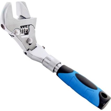 1 Pièces Clé à cliquet réglable à tête flexible de 25,5 cm, multifonction à cliquet réglable qui peut pivoter et plier à 180 degrés (1/5)