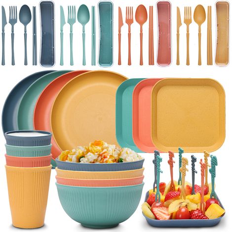 48-teiliges Suppenschüssel-Set – Tragbares Geschirrset für den Haushalt (1/4)