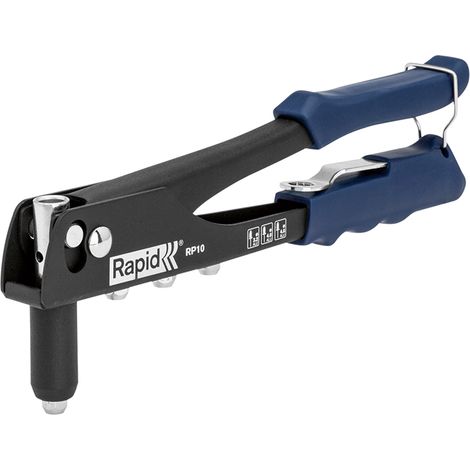 Heavy-Duty RP10 Rivet Gun Kit with 100 Aluminum Rivets, Includes Steel Rivet Tool, Mounting Key, and Multiple Rivet Sizes (3.2mm, 4.0mm, 4.8mm) – 2-Year Warranty