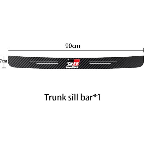 (1 pièce pour GR Sport) Protection de seuil de porte en fibre de carbone GR Sport pour Toyota GR Sport,Gazoo Racing,C-HR,RAV4,Mirai,Avensis,Prado,Prius (1/3)
