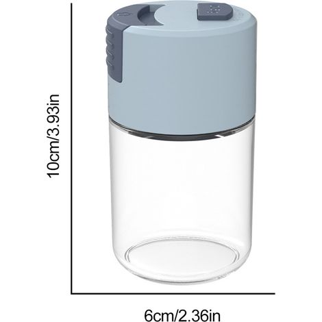 Pot à épices à poussoir avec couvercle hermétique, étanche à la poussière, en verre, pour la cuisine. (1/5)