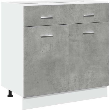 Maison Exclusive - Armadio Inferiore Cassetto “Lyon” Grigio Cemento 80x46x81,5