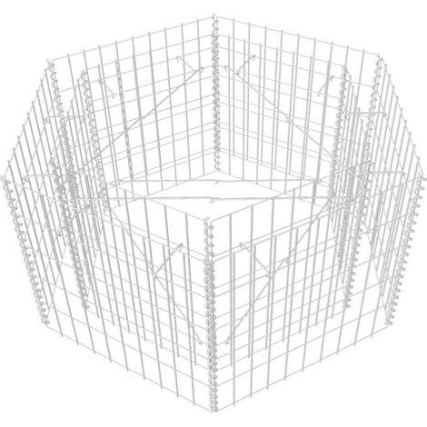 Arriate hexagonal de gaviones 100x90x50 cm vidaXL (1/6)