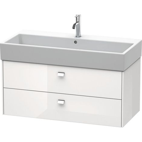 Sous-vasque BRIOSO avec poignées, couleur chrome, dimensions 442x984x459 mm, sans miroir (1/2)
