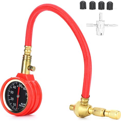 0–70 Psi Zeiger-Reifendruckmesser, hochpräzises Manometer, Reifendruckprüfer, Auto-Nachrüstung (1/5)