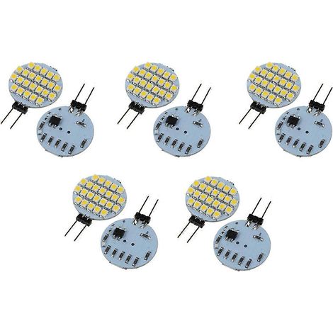 Lot de 10 LED G4 12V pour éclairage avant de rétroviseur, en forme de disque (1/5)