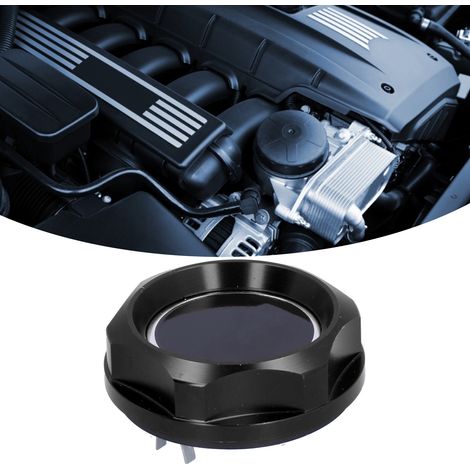 Bouchon de remplissage d'huile moteur en aluminium Mitsubishi, bouchon de remplissage d'huile A (noir) (1/5)