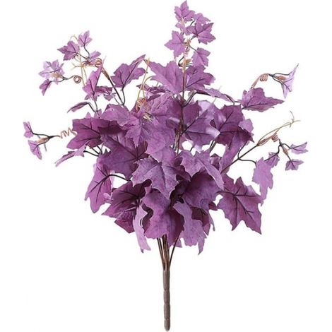 Künstliche Ahornblatt-Grünpflanzendekoration (Hellviolett)