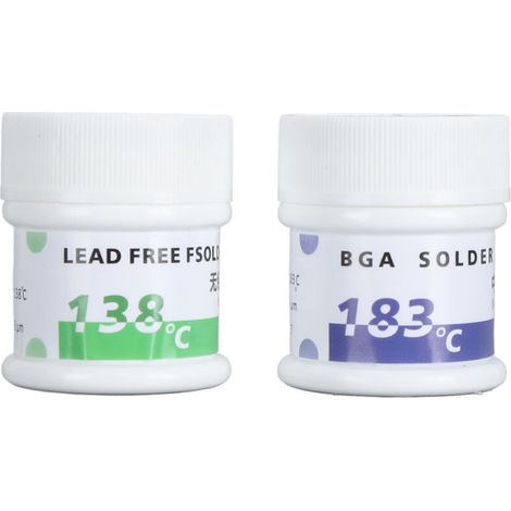 Pâte à souder pour puces électroniques 50gx2, flux de soudure multifonctionnel 138 ℃ et 183 ℃ (1/5)