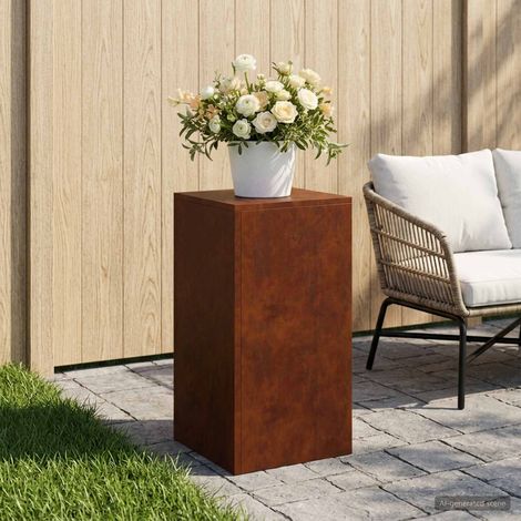 vidaXL Soporte de plantas Oxidado 30 x 30 x 60 cm Acero oxidado (1/5)
