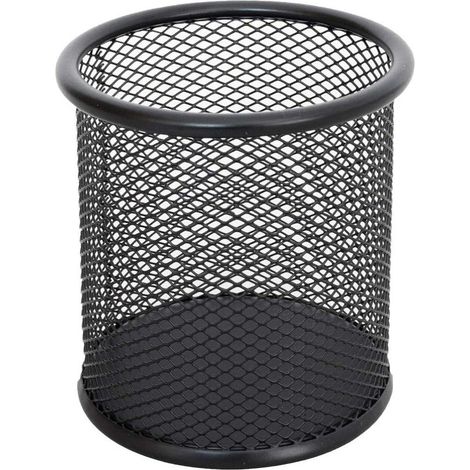 Corbeille à papier 19 L noire, perforatrice bureau 30 feuilles métal noir