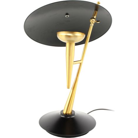 Lampada da tavolo Flyer 100 in metallo oro e nero (1/4)