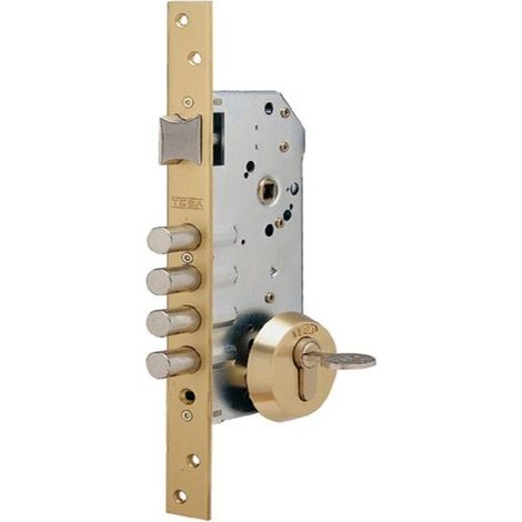 Cerradura Seguridad Madera Embutir 50Mm R100B566C Cromo 1Punto Tesa