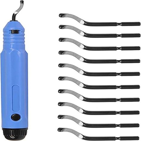 Outil D'ébavurage - Acier À Haute Vitesse - 120 mm - Pour Plastique Bois Acier Inoxydable - 1 Pièce Avec 10 Lames (1/5)