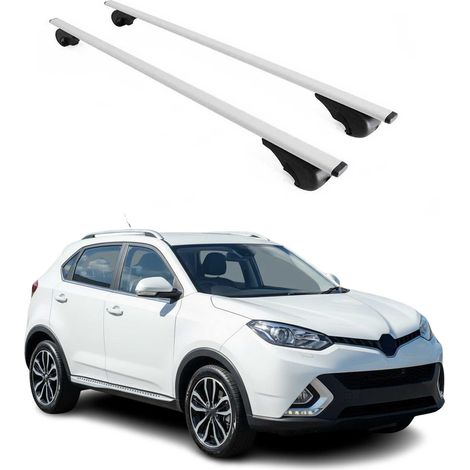 OMAC Dachträger Querträger für MG GS 2016-2019 – Abschließbar – Max. 75 kg – 2 Stangen Stahl Silber (1/5)