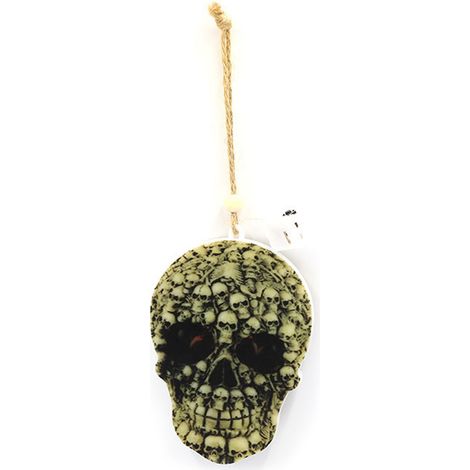 Mehrere Totenkopf-Dekorationen für Halloween 2023, Lichterketten, Teufelsschädellampen, LED-Kürbisse. (1/2)