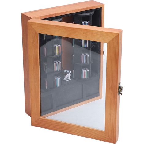 Vitrine miniature en bois massif et plastique, rotative, pour la maison. (1/5)