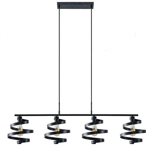 [GEBRAUCHT] Lindby Colten Hängeleuchte Pendelleuchte Deckenlampe Lampe 4 Flammig Schwarz B-Ware