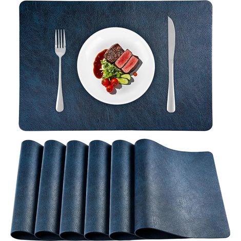 Lot de 6 Set de Table Plastique Imperméable Résistant Chaleur 43x30cm Cuisine Restaurant Hôtel (1/5)
