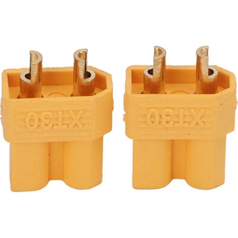 Connecteur femelle XT30 jaune, prise stable et sûre pour batterie, fiche réutilisable pour relier batterie et ESC, connecteur électrique durable (1/5)