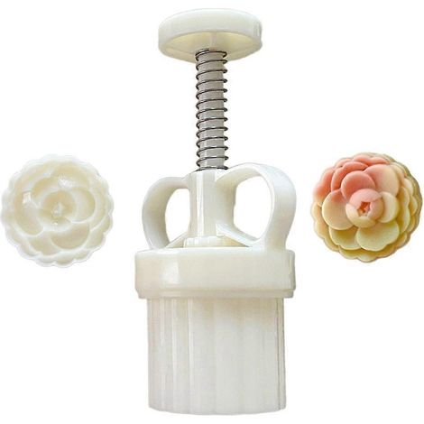 Outils de pâtisserie en forme de camélia pour la confection de gâteaux de lune (en ABS), tampons pour gâteaux de lune à faire soi-même (1/4)