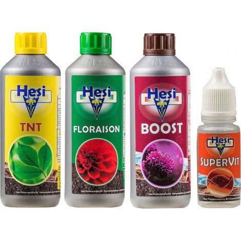 Basic pack engrais HESI terre 3 x 1 litre + Super Vit (1/2)