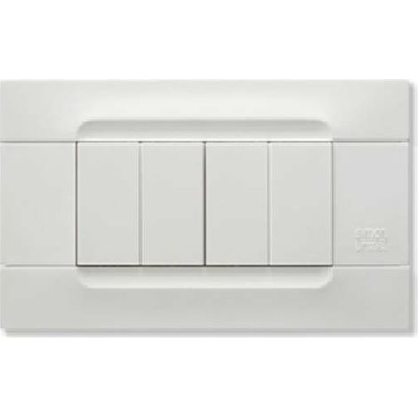 Simon urmet placca 4 posti colore bianco helsinki 10804.b.01