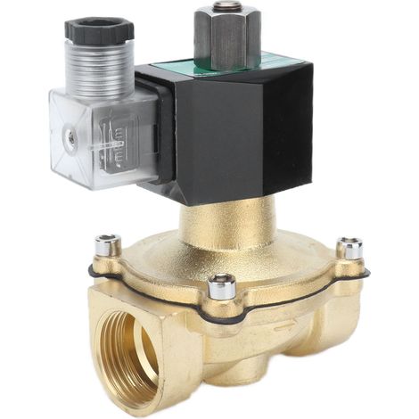 Brass Solenoid Valve Two Way Smooth Surface Easy Installation Sturdy Durable Normally Open Solenoid ValveAC12V