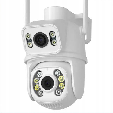 Caméra extérieure rotative double IP Wi-Fi 6 MP