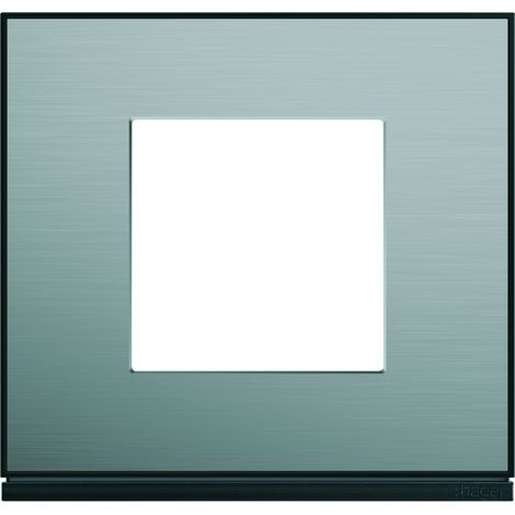 Plaque Gallery Layer - 1 poste - Effet acier - WXP2102
