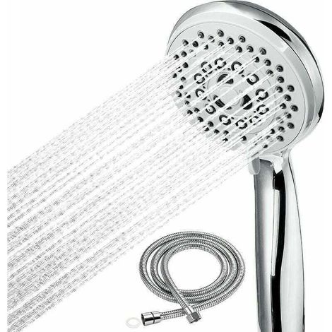 Shower head, shower head, antique shower head, universal accessories, 5 modes, high pressure, water supply, ABS + stainless steel, bath shower (1/4)