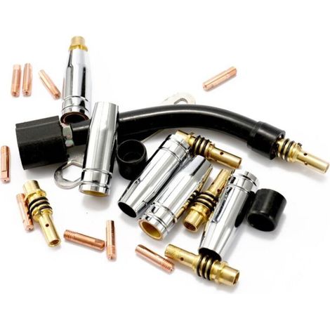 Lot de 24 consommables pour poste à soudure MIG Électrodes, embouts et coudes pour chalumeau 15AK (1/4)