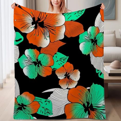 Couverture de lit en polaire, douce et chaude en microfibre toutes saisons, décoration intérieure, excellent cadeau pour femmes et hommes, 6080 pouces (1/4)