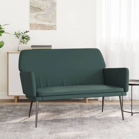 Banc d'intérieur,Banc Vert foncé 108x79x79 cm Velours CFW78834 (1/5)