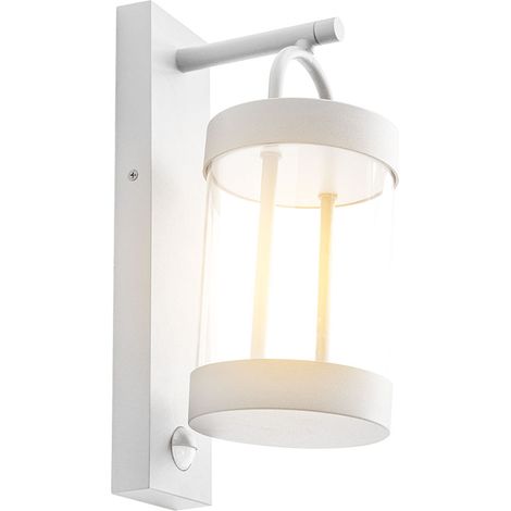 Lampada da parete a LED per esterni lampada da facciata lampada bianca lanterna per porta d'ingresso, alluminio, 1x LED bianco caldo, HxLxP 33x18,5x12,5 cm