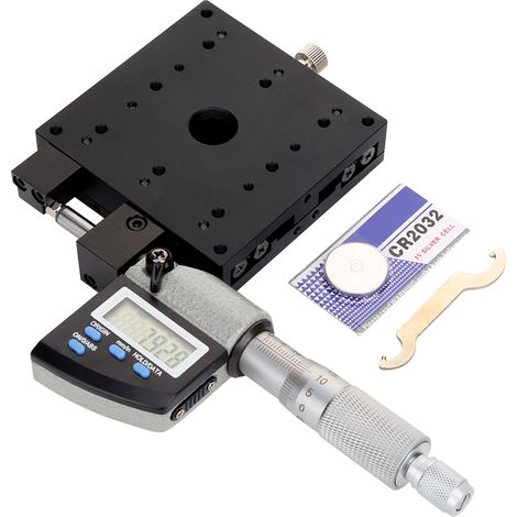 Mikrometerplattform SEMX80-AS mit Digitalanzeige, 80 x 80 mm, linearer Verfahrweg 0,001 mm (1/5)
