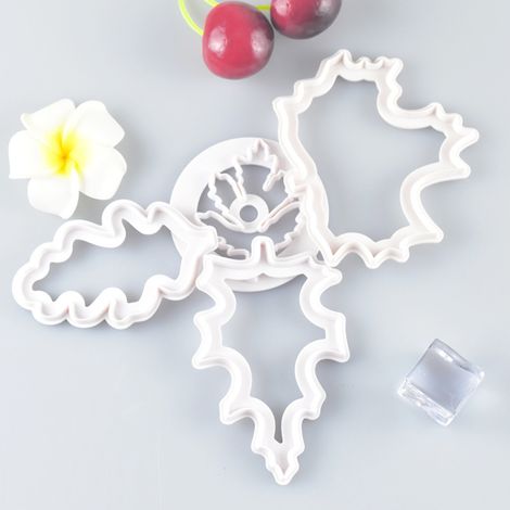 4-teiliges Ausstechformen-Set für Herbstblätter, Ahornblatt-Ausstechformen-Set, waschbare und langlebige Weihnachtsblatt-Ausstechform (1/5)