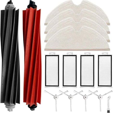 Kit de accesorios para aspiradora robot Roborock Q8 Max/Q8 Max+/Q5 Pro - Repuestos para aspiradora robot Roborock Q8 Max/Q8 Max+/Q5 Pro - Repuestos 2 cepillos de rodillo 4 filtros 4..DEBUNS