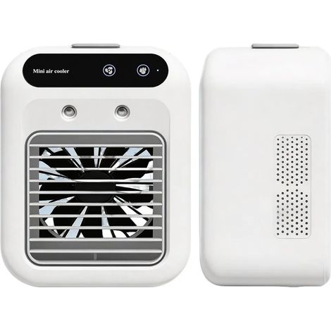 Mini condizionatore portatile, alimentato tramite USB, silenzioso, ventilatore da tavolo, adatto per camere da letto, uffici, esterni e altri luoghi.