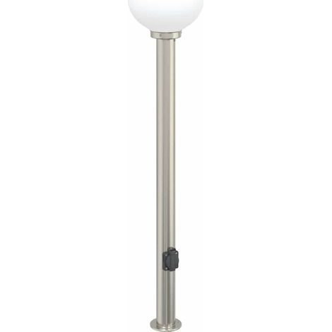 Baliza de luz con toma de corriente, 120 cm, acero inoxidable, IP44 vidaXL