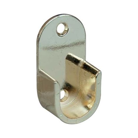 REGGITUBO ARMADIO TONDO LATERALE ZAMA - OTTONE LUCIDO TUBO MM 18- 10 pezzi