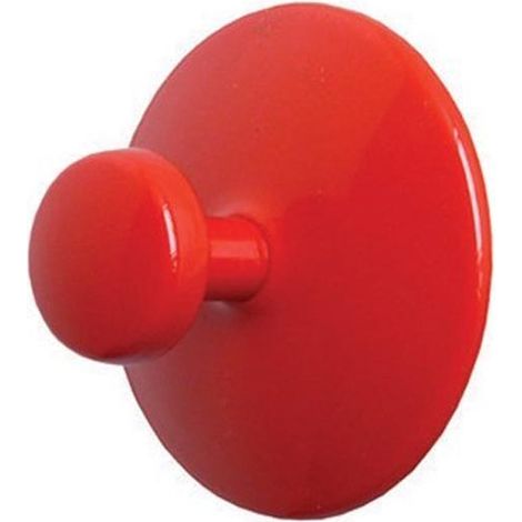 1 appendino da parete classic disco fissaggio a muro rosso