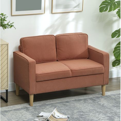 Divano a 2 posti con contenitore 117x63x79 cm, braccioli, gambe in legno e cuscini HAVRYA (1/5)