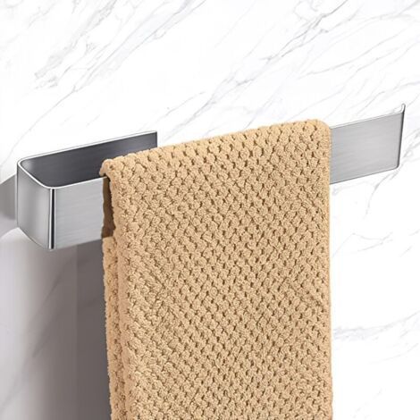 25 cm Bathroom towel rack, self-adhesive towel bar without perforation in stainless steel suitable for bathroom and kitchen towel racks (1/5)